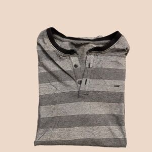 Michael Kors Mens striped long sleeve shirt